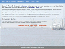 Tablet Screenshot of davidsdrywallservice.com